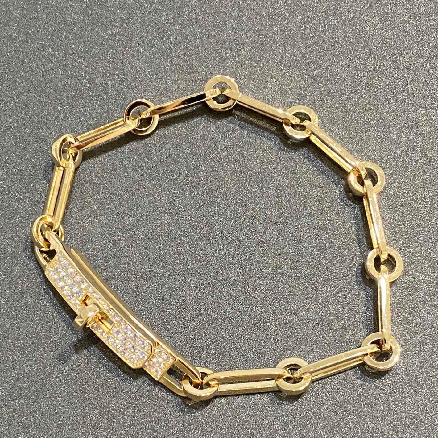 [Clover Jewelry]CHAINE BRACELET SMALL MODEL DIAMOND