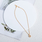 [Clover Jewelry]GARI NECKLACE PINK GOLD DIAMOND