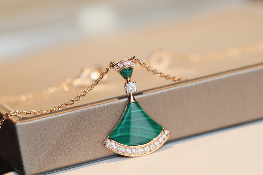 [Clover Jewelry]DREAM NECKLACE MALACHITE DIAMOND