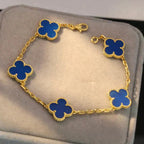 [Clover Jewelry]CLOVER 5 MOTIFS BLUE AGATE BRACELET