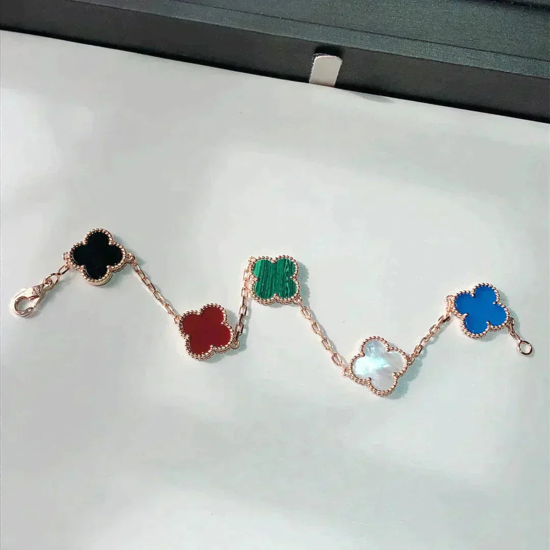 [Clover Jewelry]CLOVER 5 MOTIFS MULTICOLOR  BRACELET