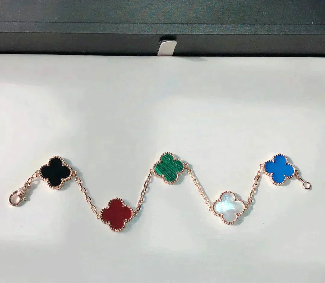 [Clover Jewelry]CLOVER 5 MOTIFS MULTICOLOR  BRACELET