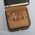 [Clover Jewelry]JUSTE EARRINGS 12.75MM PINK GOLD DIAMOND