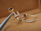 [Clover Jewelry]JUSTE EARRINGS 12.75MM PINK GOLD DIAMOND