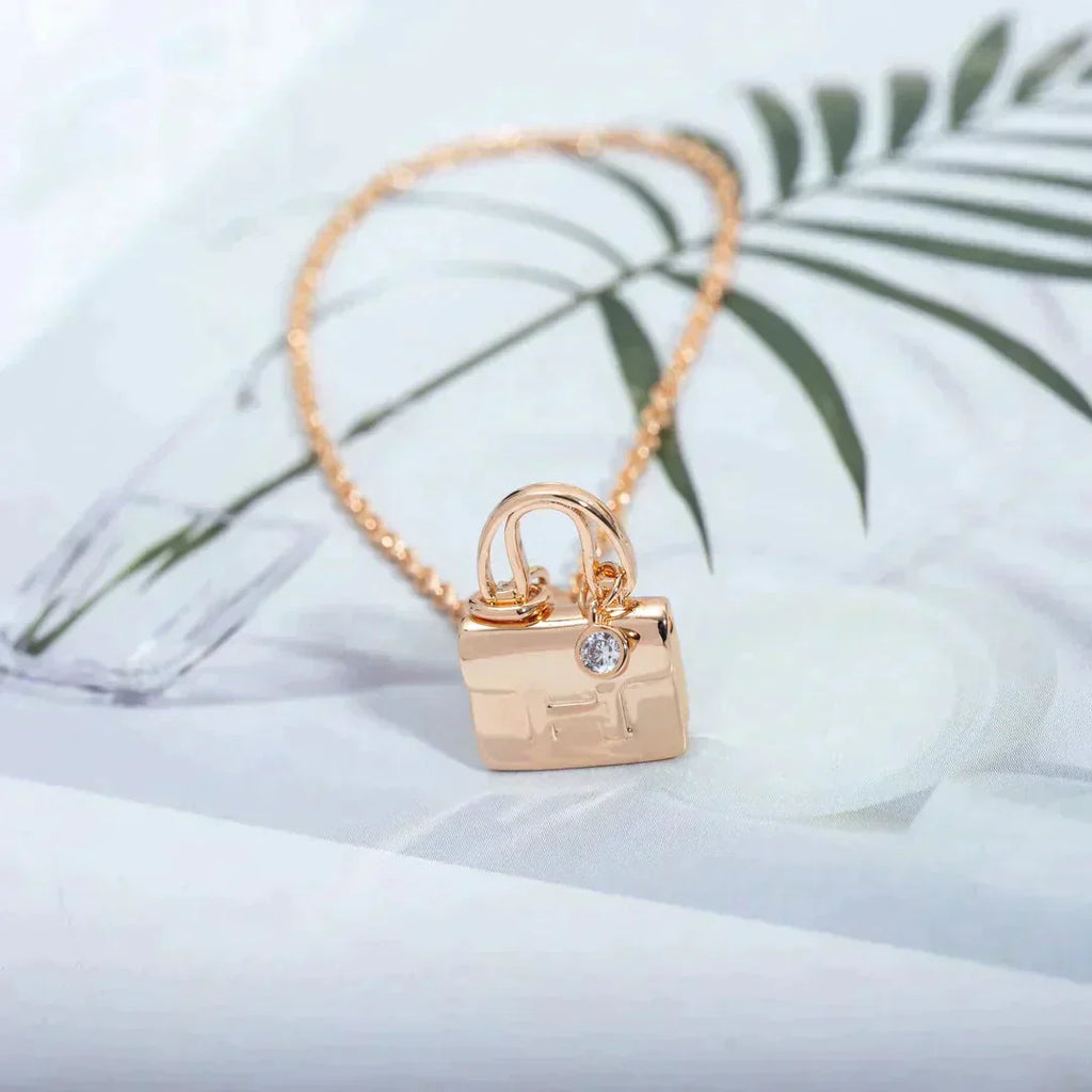 [Clover Jewelry]AMULETTE PEDANT ROSE GOLD NECKLACE