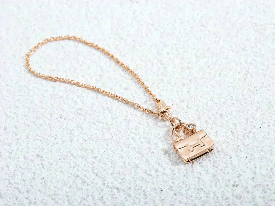 [Clover Jewelry]AMULETTE PEDANT ROSE GOLD NECKLACE