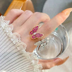 [Clover Jewelry]TWIN BUTTERFLY DIAMOND RING