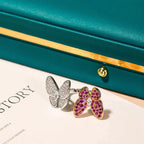 [Clover Jewelry]TWIN BUTTERFLY DIAMOND RING