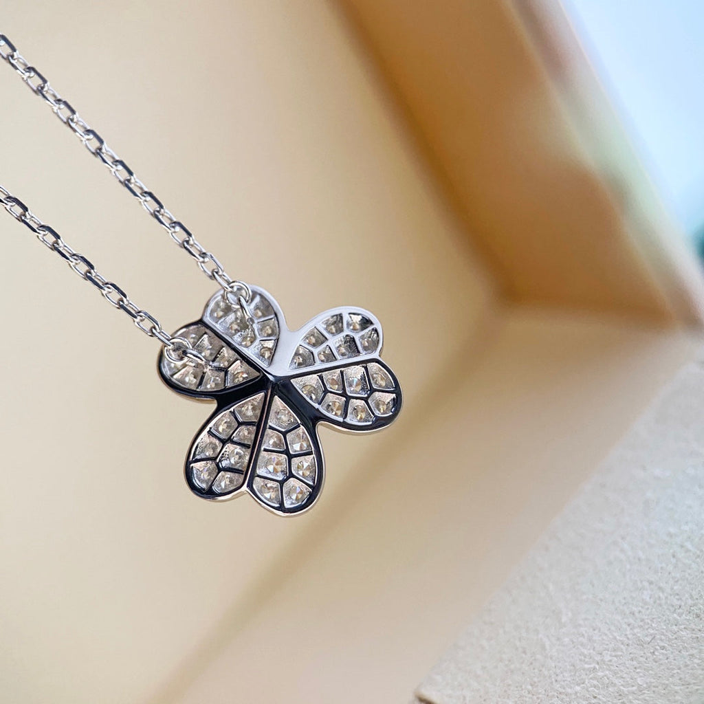 [Clover Jewelry]CLOVER DIAMOND NECKLACE SILVER