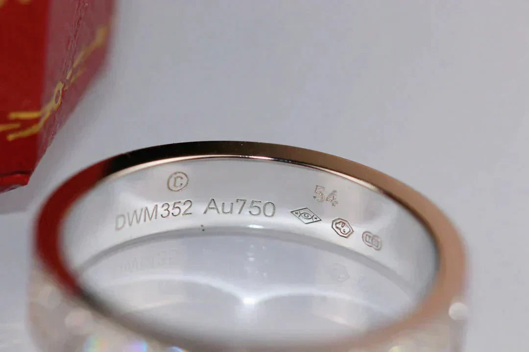 [Clover Jewelry]LOVE RING 3.6MM DIAMOND PAVED