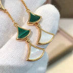 [Clover Jewelry]DREAM EARRINGS 3 MOTIFS MALACHIT MOP ROSÉGOLD