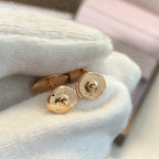 [Clover Jewelry]DREAM EARRINGS 3 MOTIFS ONYX MOP PINK GOLD