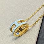 [Clover Jewelry]POP H HELLBLAUE HALSKETTE