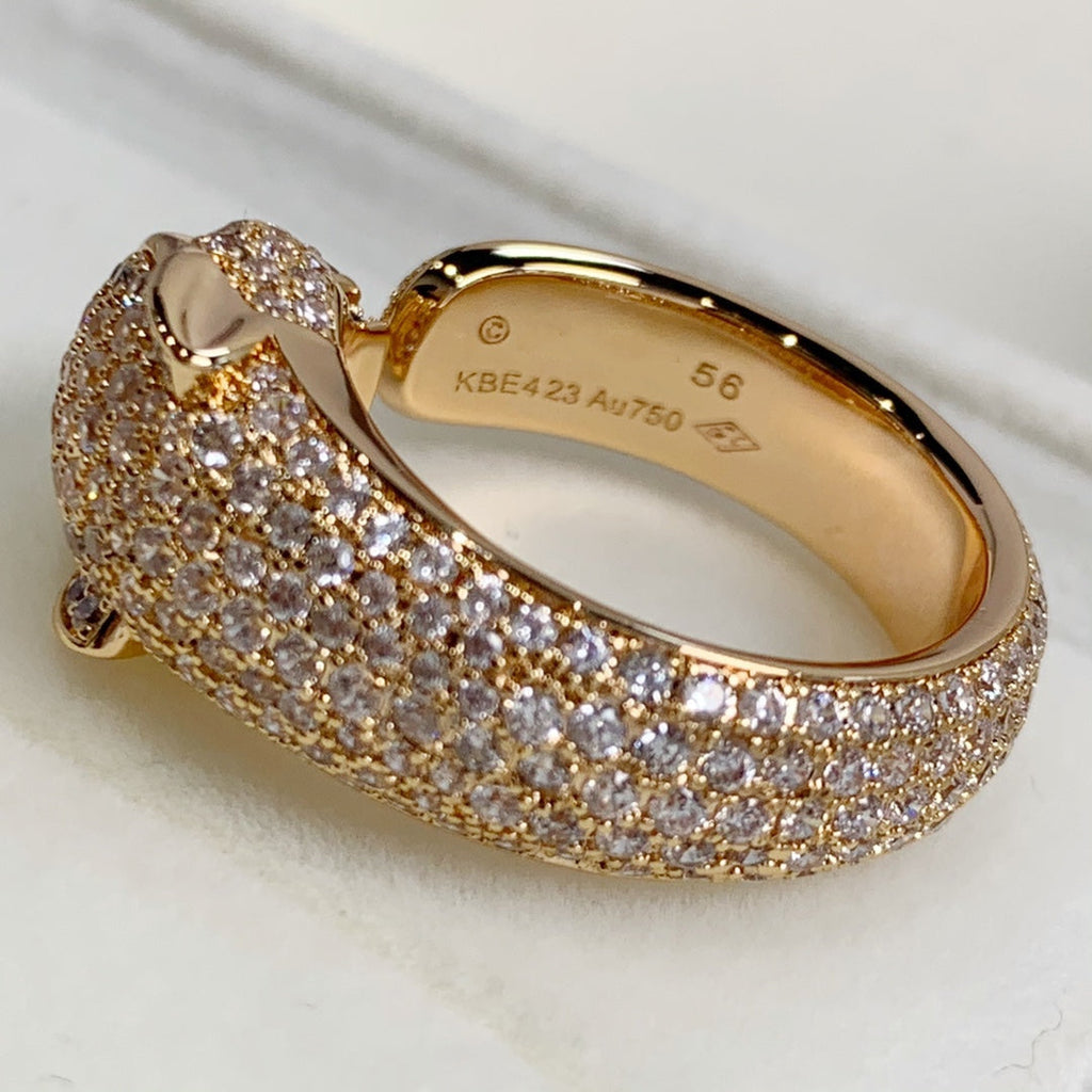 [Clover Jewelry]PANTHERE PINK GOLD DIAMOND RING