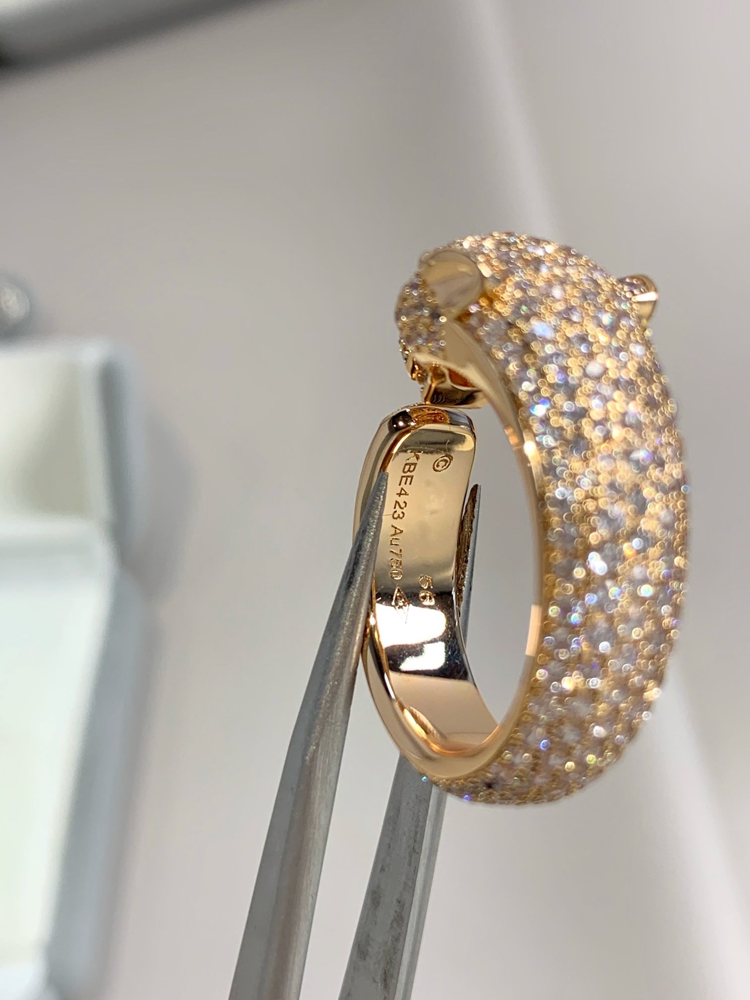 [Clover Jewelry]PANTHERE PINK GOLD DIAMOND RING