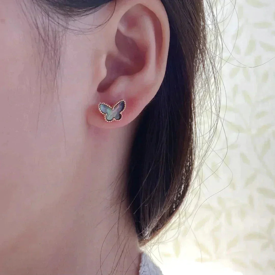 [Clover Jewelry]BUTTERFLY DARK MOP  EARRINGS