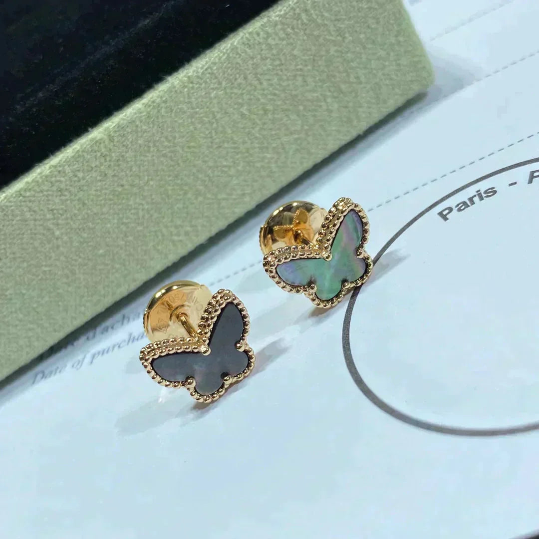 [Clover Jewelry]BUTTERFLY DARK MOP  EARRINGS