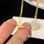 [Clover Jewelry]CLOVER 25MM MOP LARGE PENDANT NECKLACE