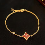 [Clover Jewelry]FARBSTERN KARNEOL ROSÉGOLD DIAMANTARMBAND