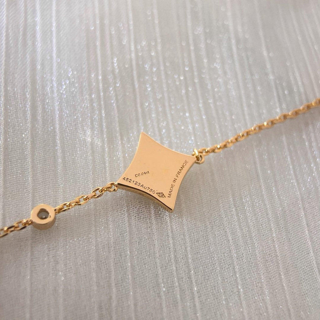 [Clover Jewelry]FARBSTERN KARNEOL ROSÉGOLD DIAMANTARMBAND