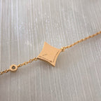 [Clover Jewelry]FARBSTERN KARNEOL ROSÉGOLD DIAMANTARMBAND