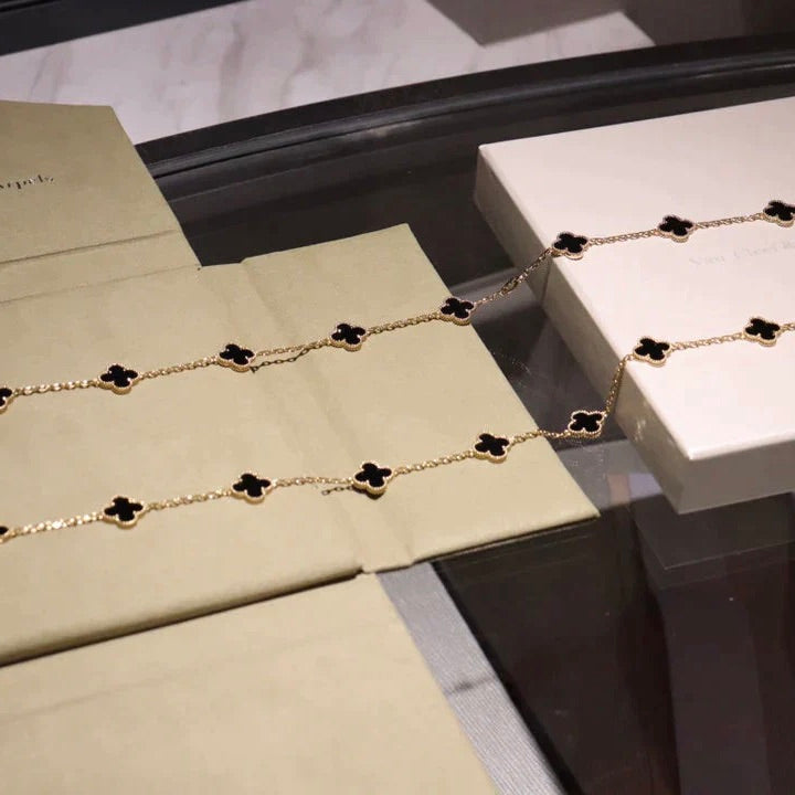 [Clover Jewelry]CLOVER 20 MOTIFS ONYX NECKLACE