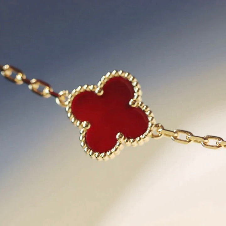 [Clover Jewelry]CLOVER 20 MOTIFS CARNELIAN NECKLACE