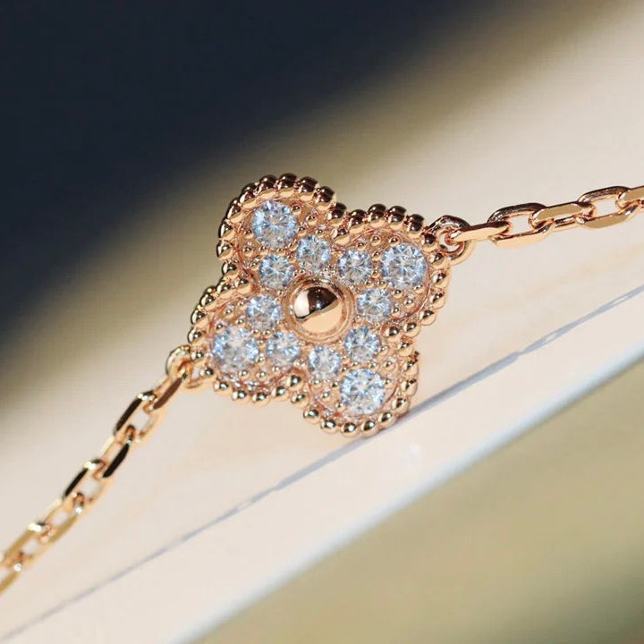 [Clover Jewelry]CLOVER 20 MOTIFS MALACHITE DIAMOND NECKLACE