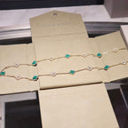 [Clover Jewelry]CLOVER 20 MOTIFS MALACHITE DIAMOND NECKLACE