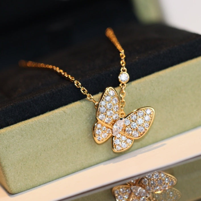 [Clover Jewelry]BUTTERFLY DIAMOND NECKLACE