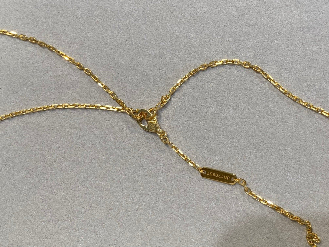 [Clover Jewelry]CLOVER 25MM NECKLACE GOLD CARNELIAN