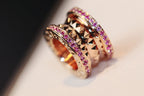 [Clover Jewelry]ZERO 1 ROCK PINK GOLD PINK DIAMOND NECKLACE