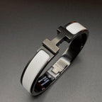 [Clover Jewelry]H BRACELET 12MM BLACK WHITE CERAMIC