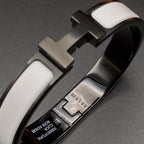 [Clover Jewelry]H BRACELET 12MM BLACK WHITE CERAMIC