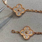 [Clover Jewelry]CLOVER 5 MOTIFS  FULL DIAMOND BRACELET