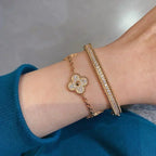 [Clover Jewelry]CLOVER 5 MOTIFS  FULL DIAMOND BRACELET