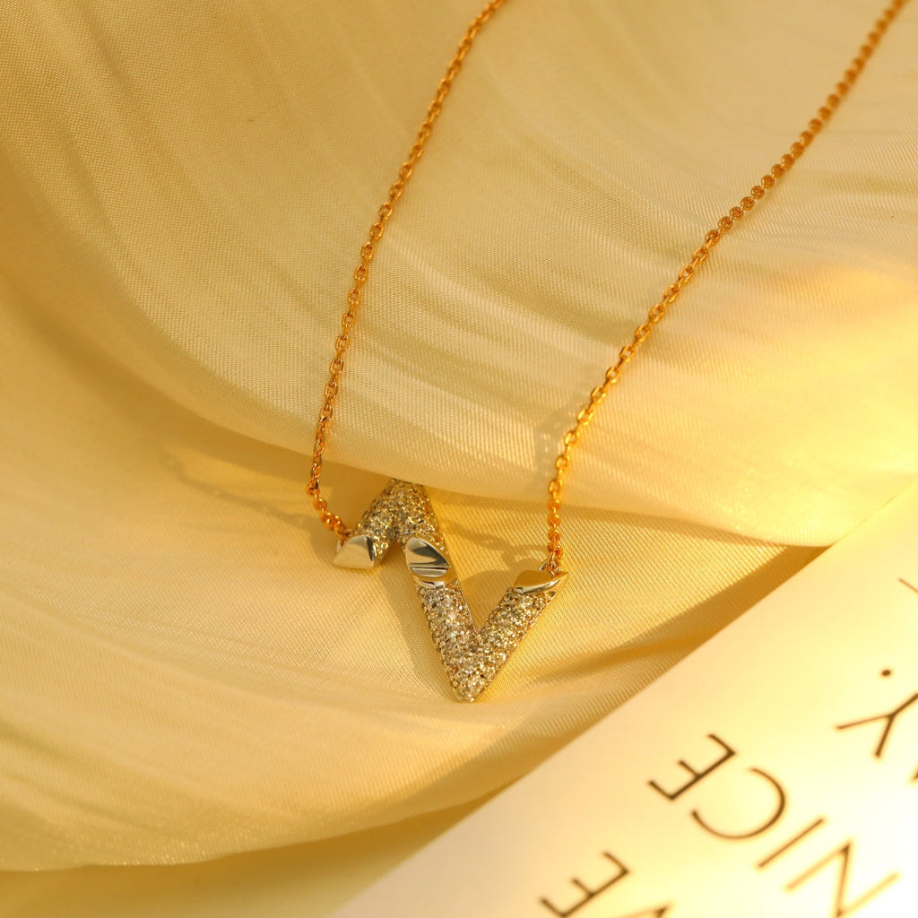 [Clover Jewelry]VOLT SILVER DIAMOND PEDANT NECKLACE