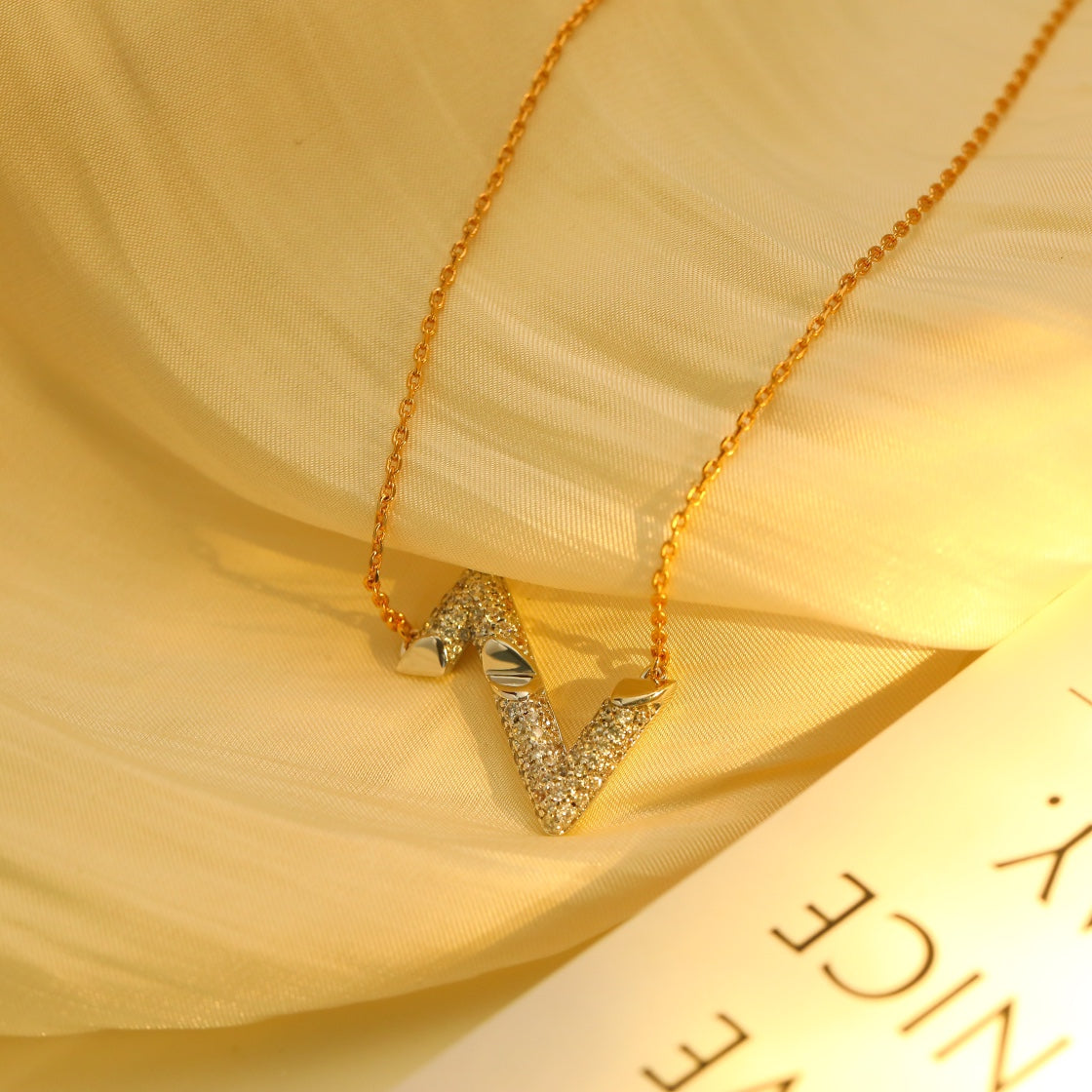 [Clover Jewelry]VOLT SILVER DIAMOND PEDANT NECKLACE
