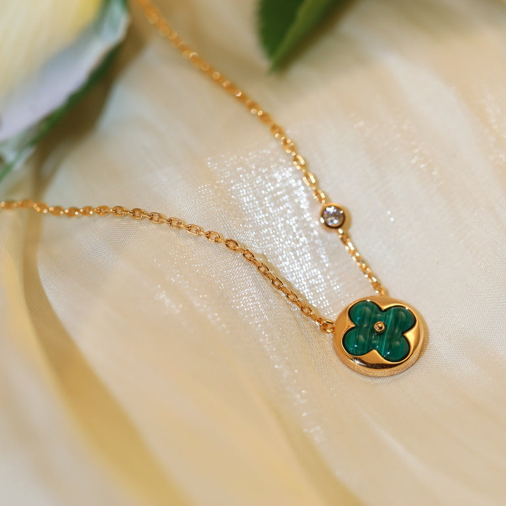 [Clover Jewelry]SONNENANHÄNGER ROSÉGOLD 1 DIAMANT HALSKETTE