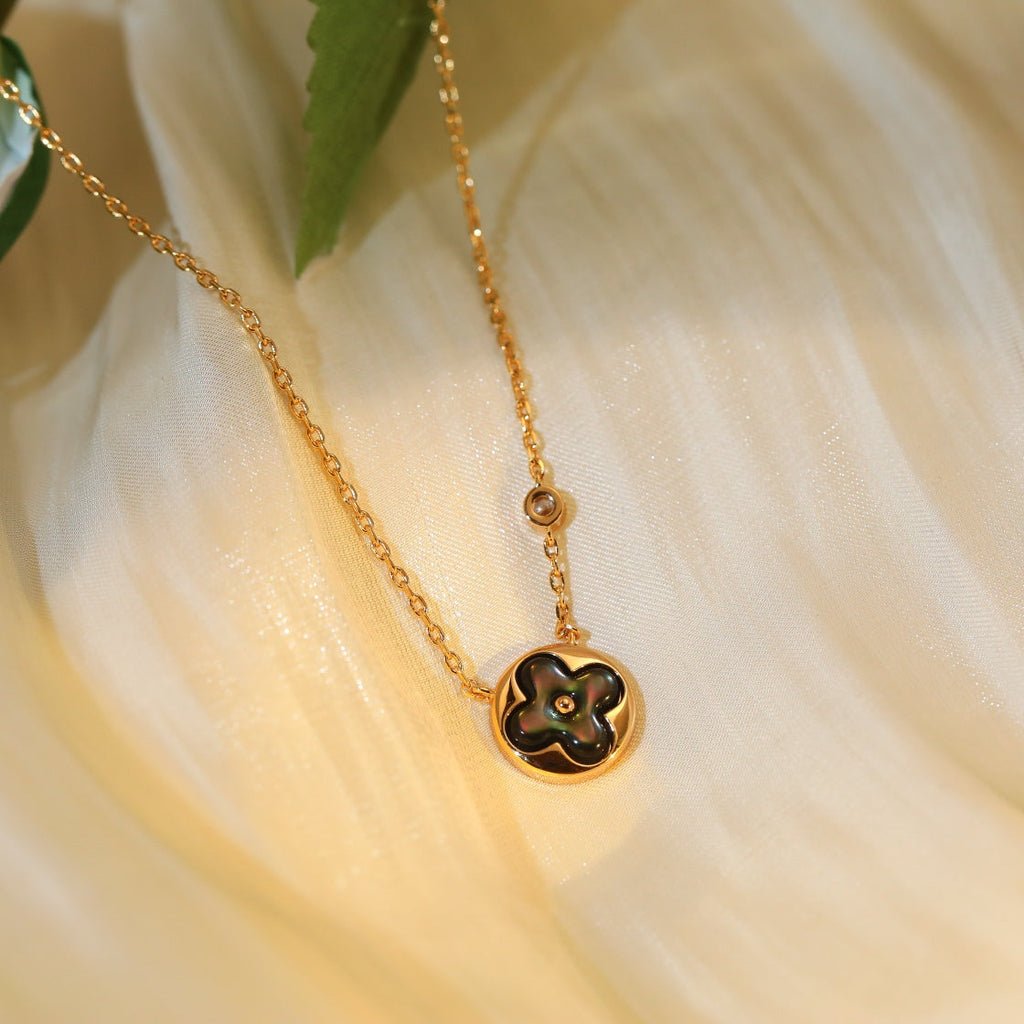 [Clover Jewelry]SONNENANHÄNGER ROSÉGOLD 1 DIAMANT HALSKETTE