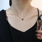 [Clover Jewelry]SONNENANHÄNGER ROSÉGOLD 1 DIAMANT HALSKETTE