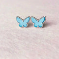[Clover Jewelry]BUTTERFLY TURQUOISE EARRINGS SILVER