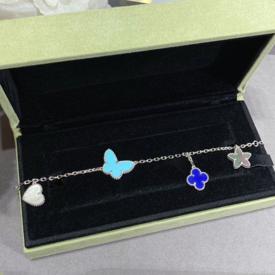 [Clover Jewelry]LUCKY SPRING SILVER BRACELET 4 MOTIF
