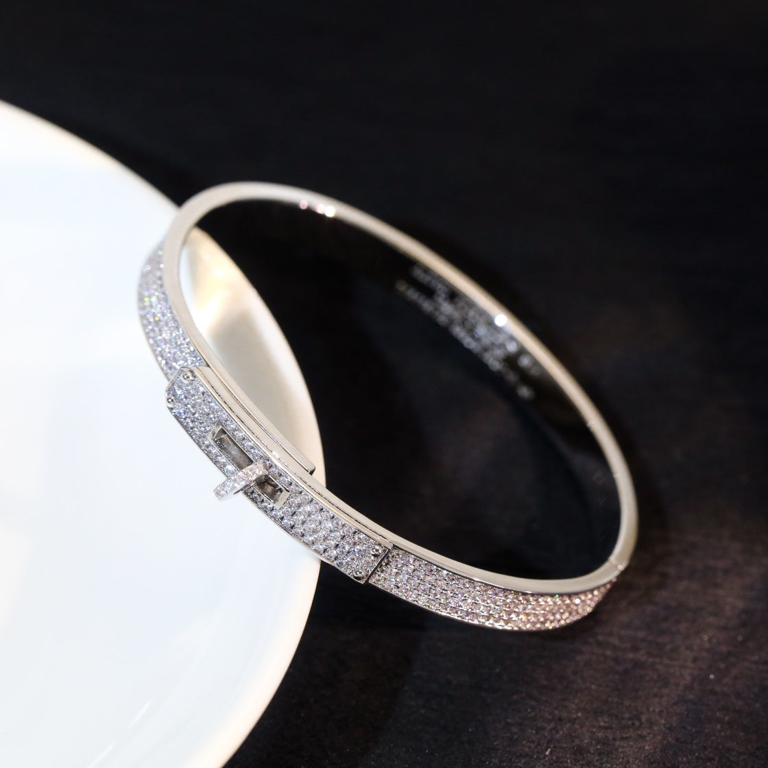 [Clover Jewelry]KELLY BRACELET DIAMOND PAVED