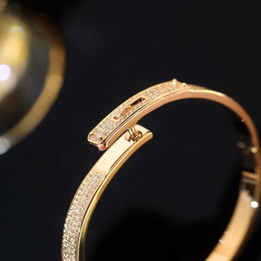 [Clover Jewelry]KELLY BRACELET DIAMOND PAVED