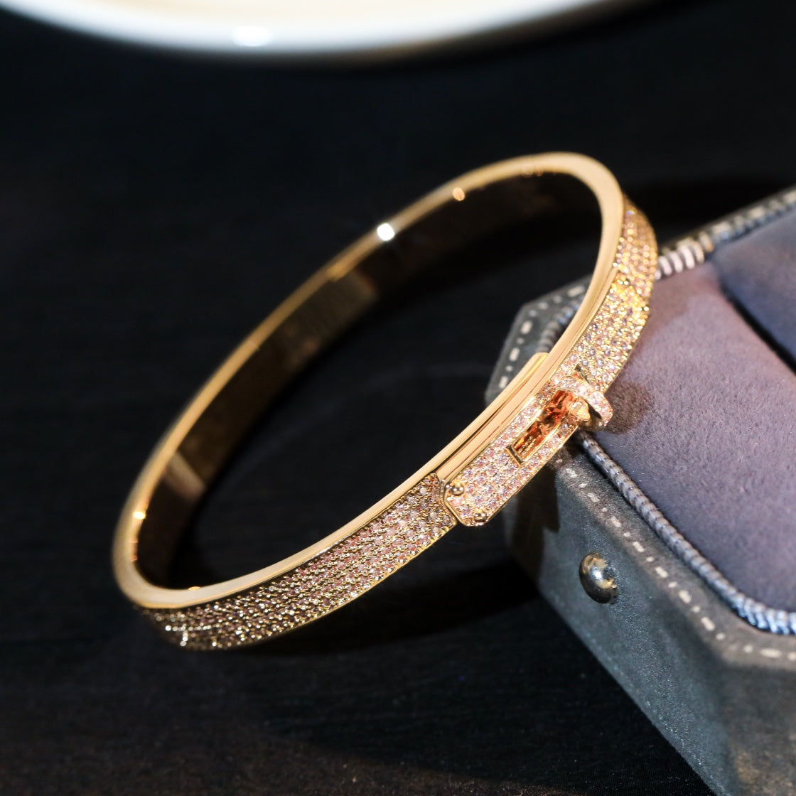 [Clover Jewelry]KELLY BRACELET DIAMOND PAVED