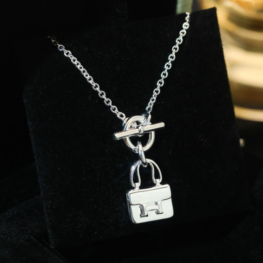 [Clover Jewelry]POP H ANHÄNGER SILBERHALSKETTE
