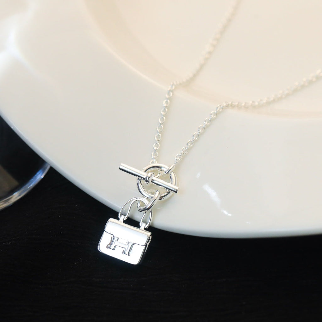 [Clover Jewelry]POP H ANHÄNGER SILBERHALSKETTE