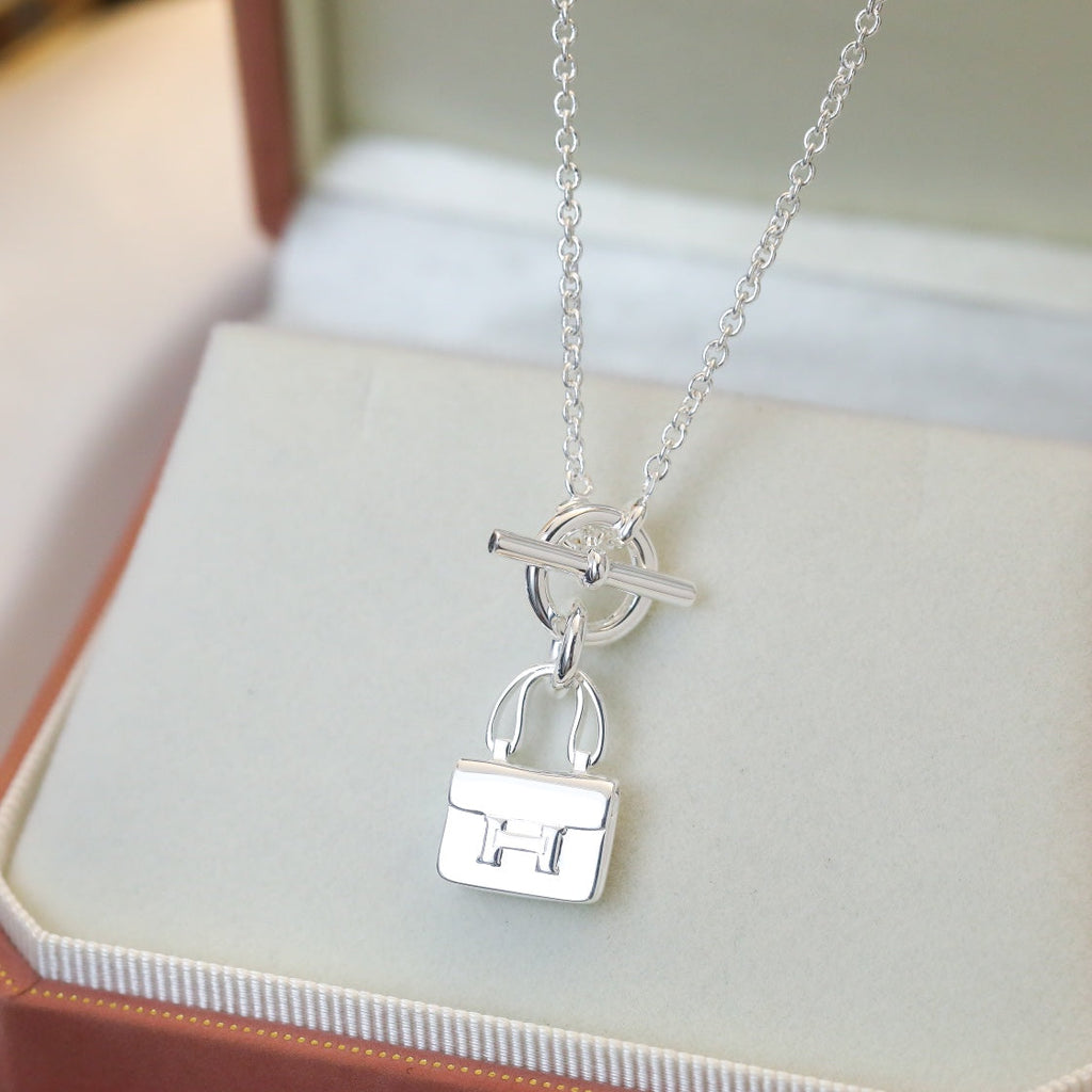 [Clover Jewelry]POP H ANHÄNGER SILBERHALSKETTE