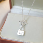 [Clover Jewelry]POP H ANHÄNGER SILBERHALSKETTE